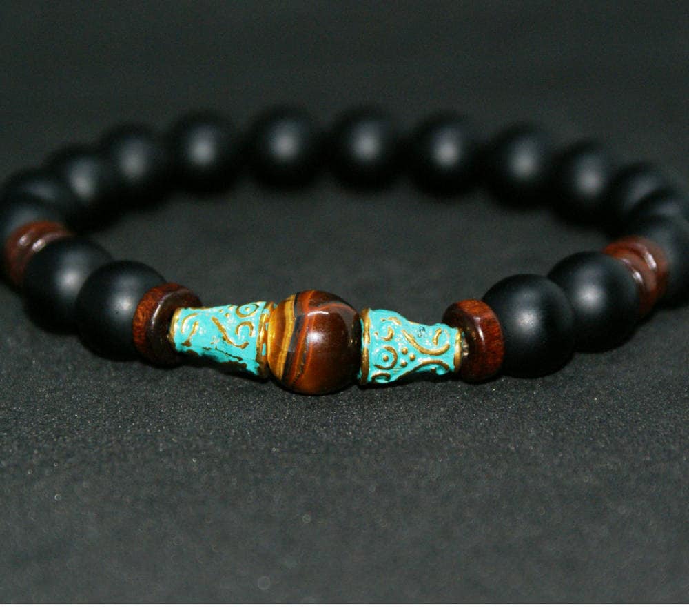 MENS STONE BRACELETS Bracelet Homme Mens Stone Bead Bracelets Etsy