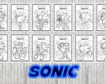 Download Sonic Coloring Page Etsy