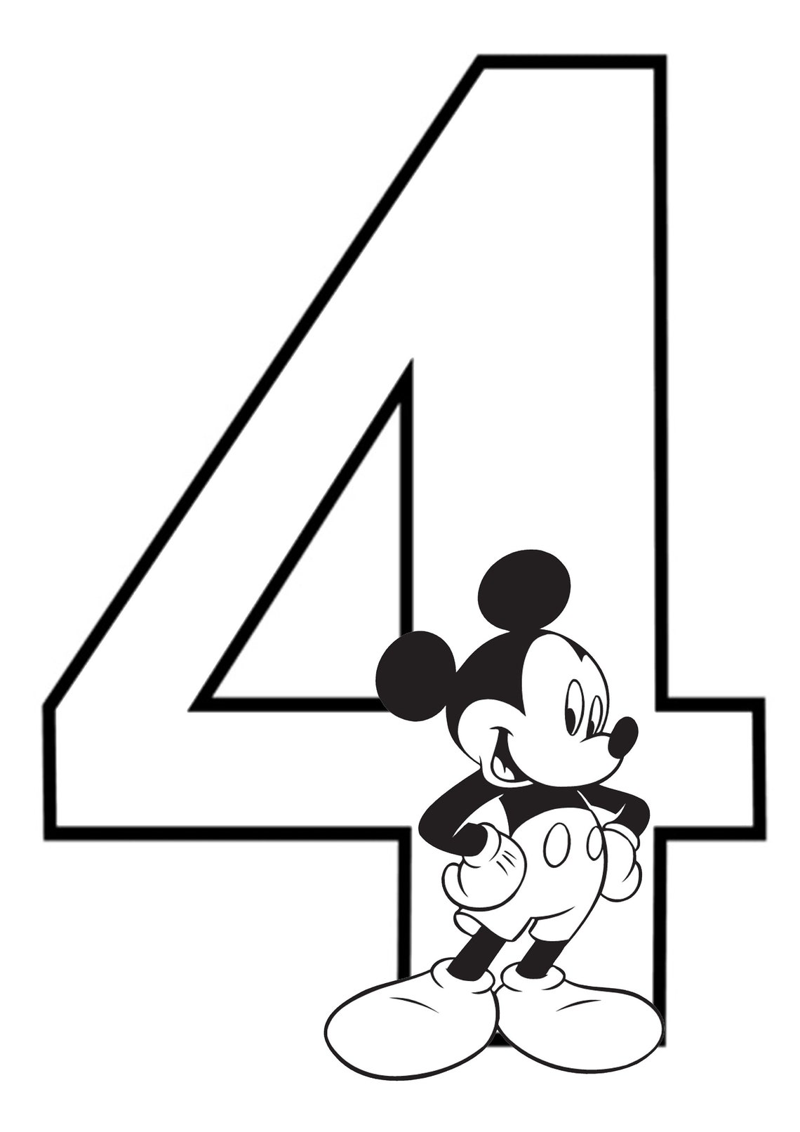 Mickey Mouse 37 Page Alphabet And Number Colouring Pages ...