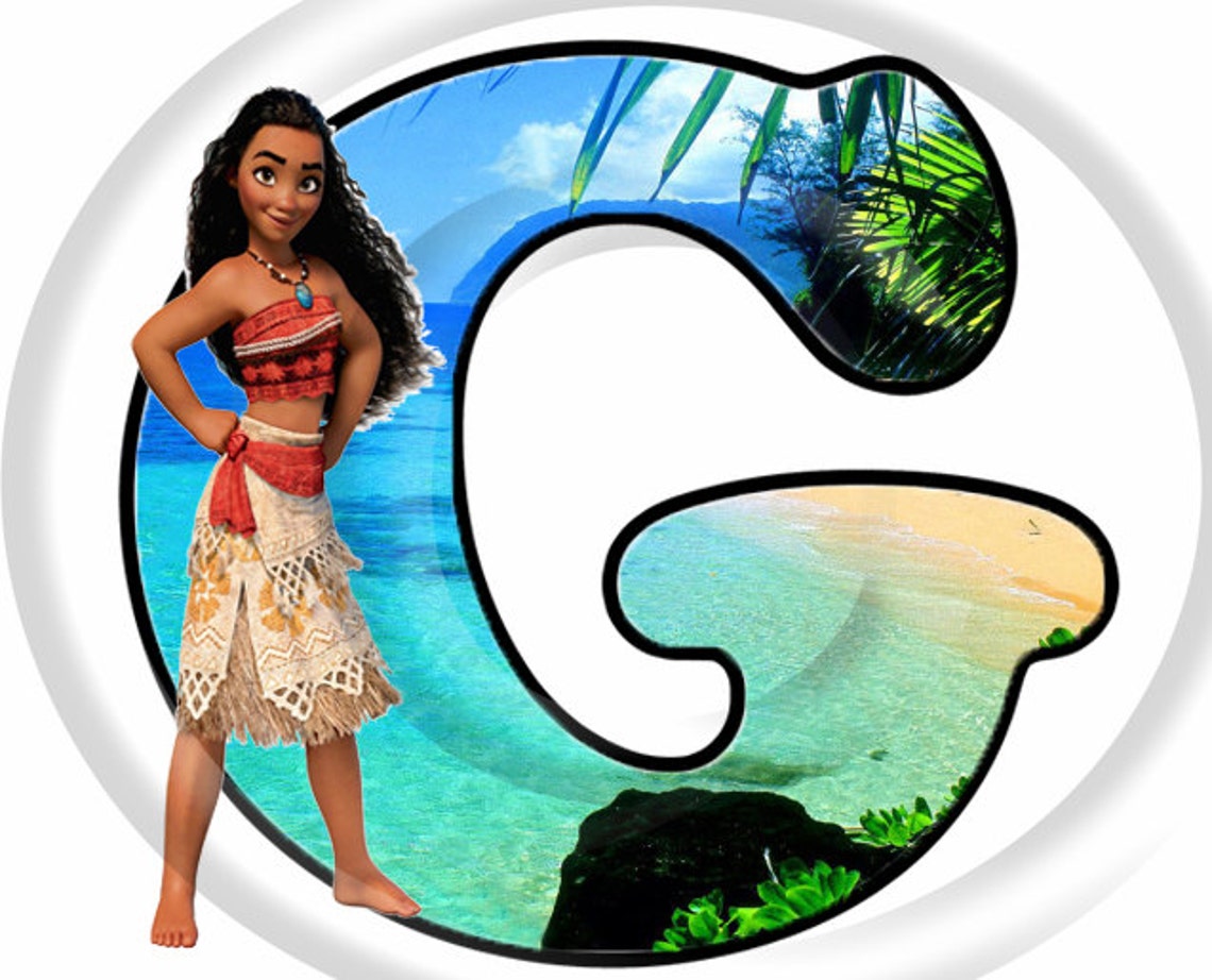 moana 35 alphabet and number images party event letter pack etsy