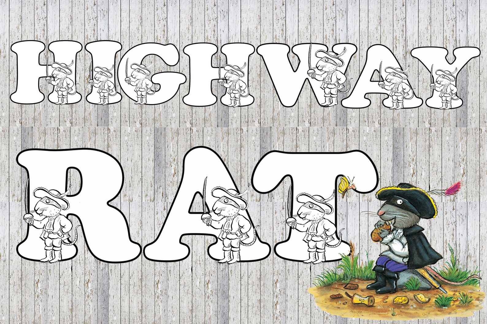Highway Rat 37 Page Alphabet And Number Colouring Pages | Etsy