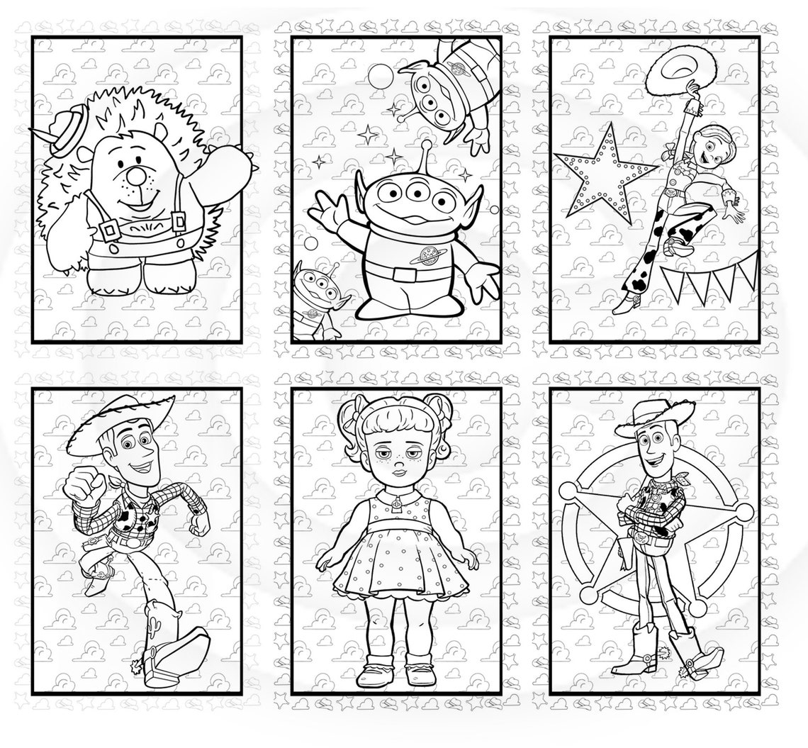 Toy Story 26 Printable Colouring Book Pages Party Loot Bags | Etsy