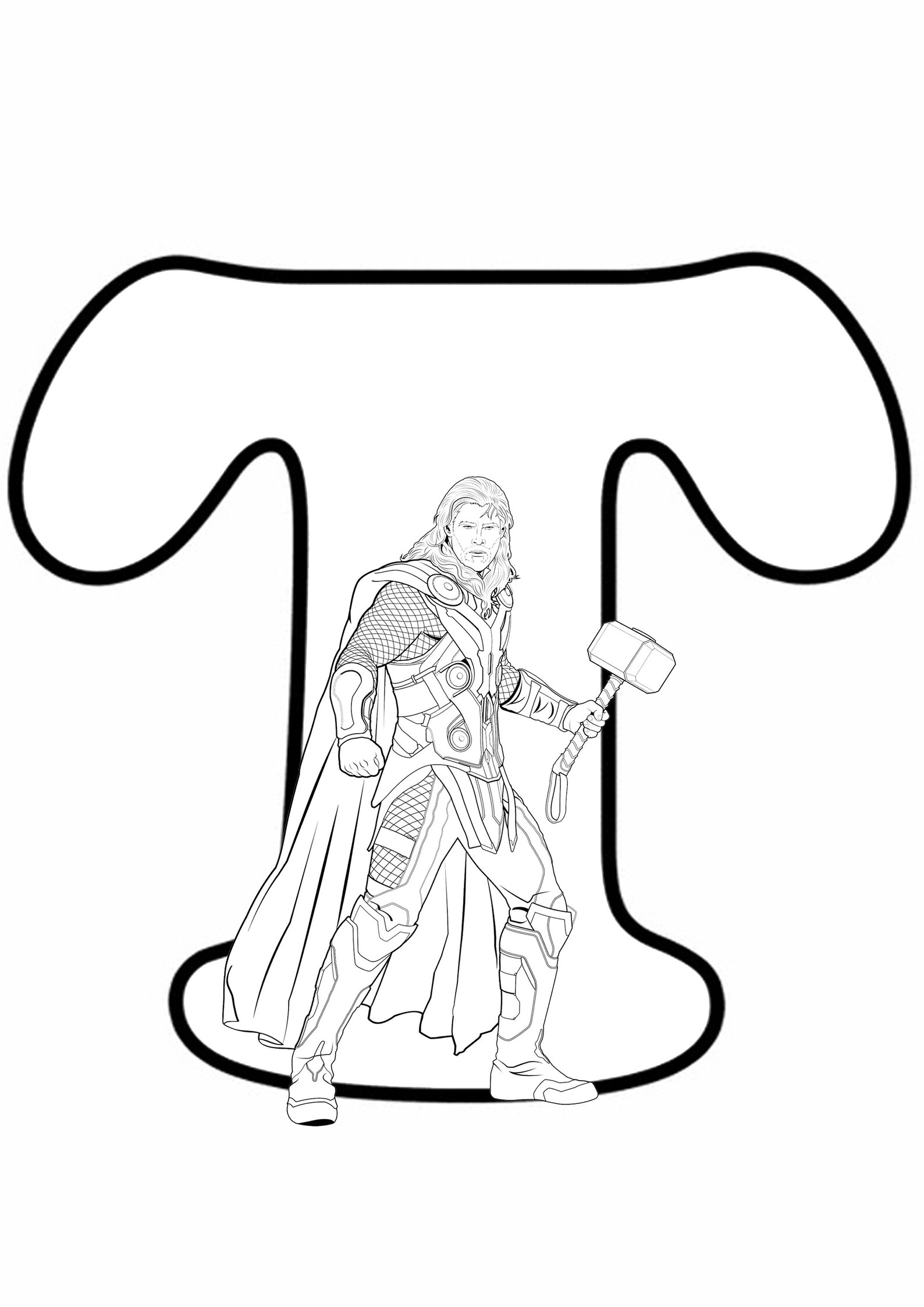 Thor Superhero 37 Page Alphabet And Number Colouring Pages | Etsy