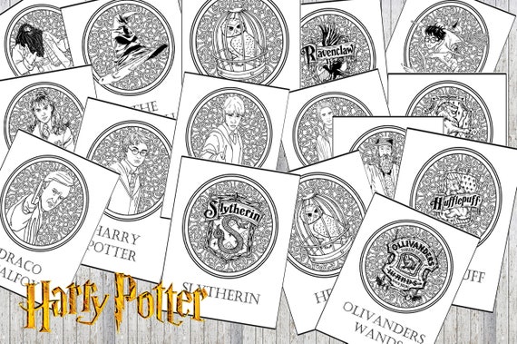 Download Harry Potter Printable Relaxing Child Teen Adult Colouring Etsy