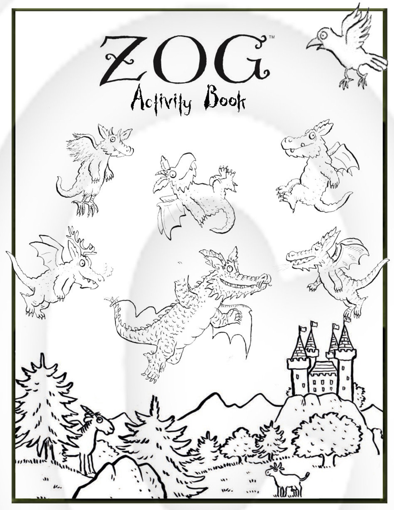 Zog the Dragon Printable Puzzle Quiz Colouring Book Ideal | Etsy