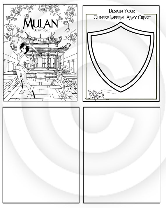 mulan 14 page imprimable puzzle quiz livre a colorier etsy coloriage bibi et tina
