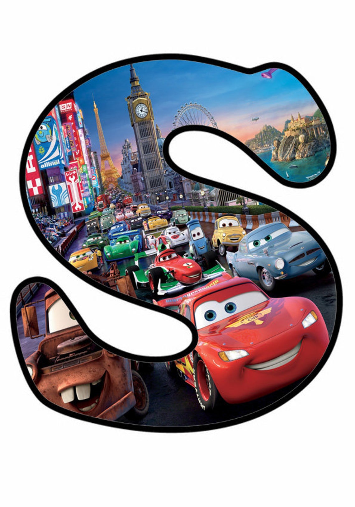 Disney Cars 37 Alphabet & Number Images Party Event Etsy