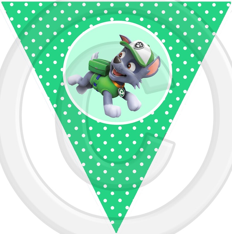 paw patrol 19 flag alphabet happy birthday banner party event etsy