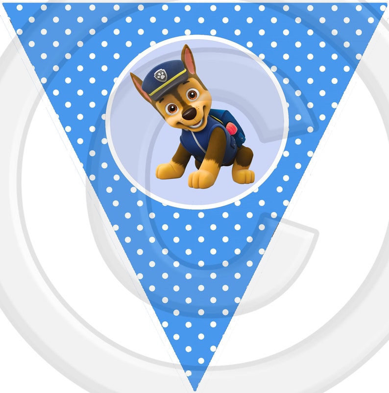 paw patrol 19 flag alphabet happy birthday banner party event etsy
