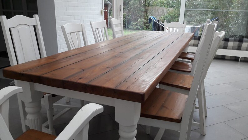Landhausstil Esstisch / Bohlentisch aus Massiv Altholz | Etsy