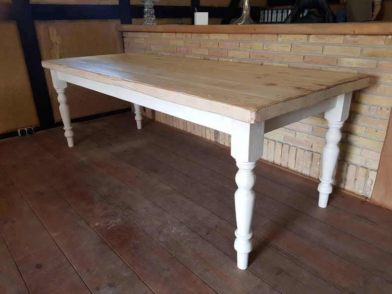 Romantischen Landhausstil Esstisch / Bohlentisch aus Massiv | Etsy