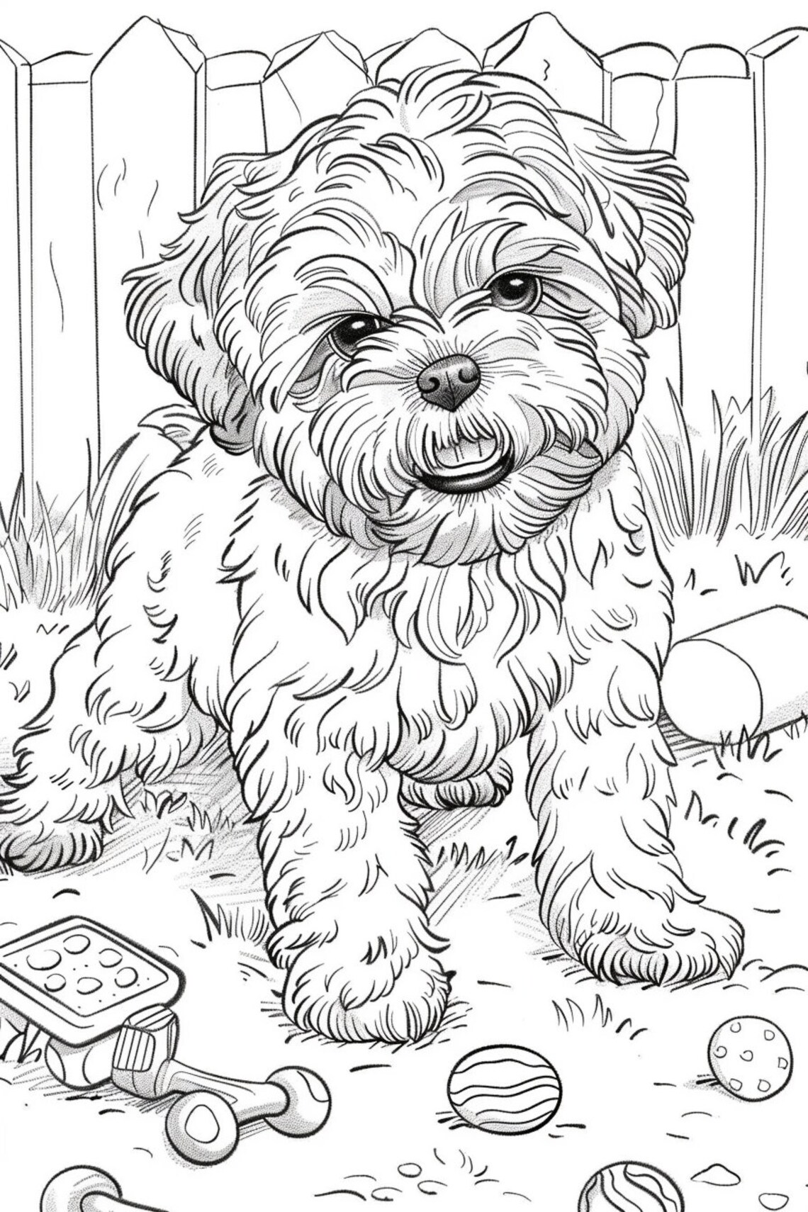 Shih Tzu Puppy Friends Coloring Book - Etsy