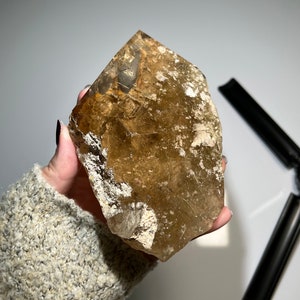 Large Extra High Grade Polished Rutilated/Garden Smokey Quartz with Gold Rutile and Floating Chlorite Inclusions
