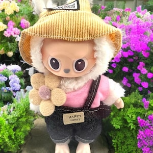 Labubu Plush Doll - Free Doll Included- Limited Box Series- The Monsters- Collectible Doll- Macaroon have a seat- Sealed Box-
