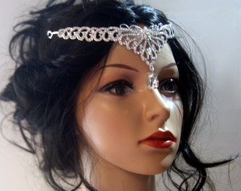Rhinestone Wedding Tiara Headpiece, Crystal Bridal Crown