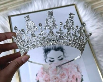 Bridal Tiara, Swarovski Crystal Tiara, Princess Tiara, Wedding Tiara, Crystal Wedding Crown, Bridal Crown, Luxury Crown, Wedding Crown