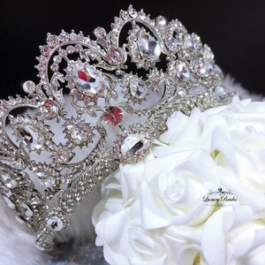 Crystal Wedding Tiara, Bridal Tiara, Silver Wedding Crown, Princess Tiara, Wedding Tiara, Crystal Wedding Crown, Bridal Crown, Luxury Crown
