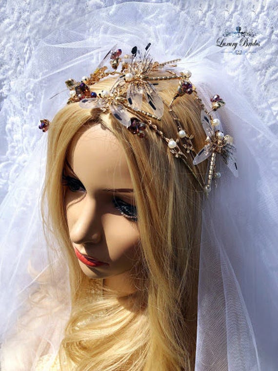 butterfly bridal headpieces