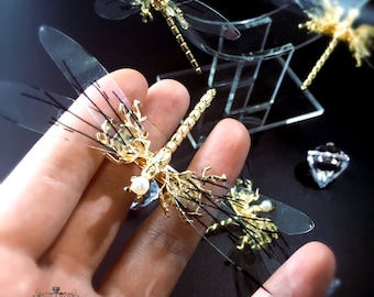 Butterfly Wedding Hair Comb, Gold Garden Headpiece
