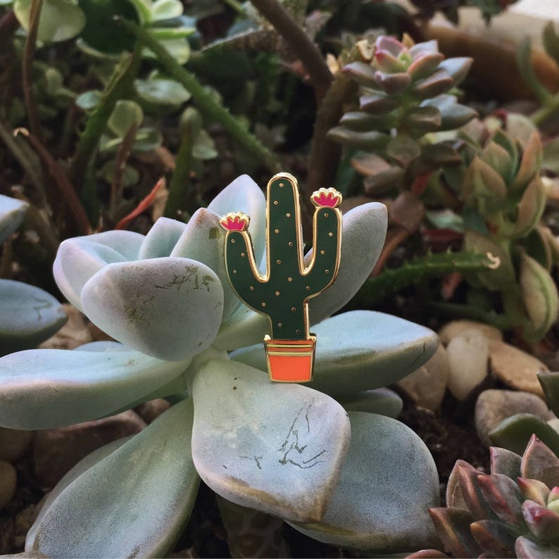 SECONDS SALE - Cactus Hard Enamel Pin - Cactus Pin - Cactus Enamel Pin ...
