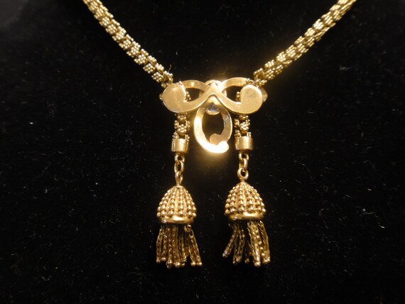 Luxurious Vintage Victorian 18kt Gold Necklace wi… - image 5
