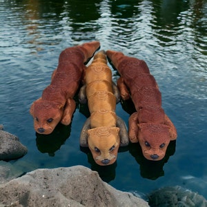 3D Printed Flexible Otter Figurine – Articulated and Adorable