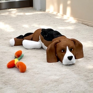 Perro Beagle impreso en 3D – Juguete articulado flexible para cachorros – Regalo para amantes de los beagles