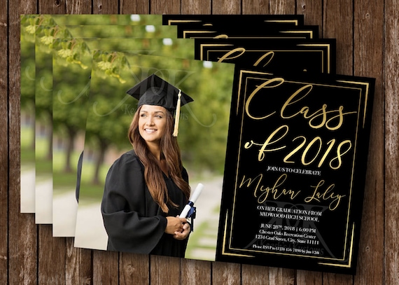 High School College Graduation Invitation Graduation Party Etsy