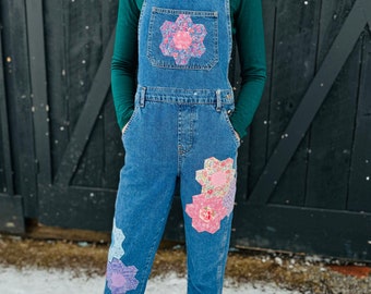 Flower patch overalls