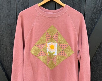 Quilt Patch Crewneck Sweatshirt