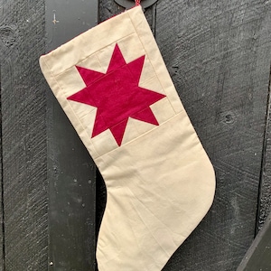 Sawtooth Star Christmas Stocking