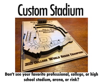 Your Choice Custom Designed, Laser-cut Stadium.