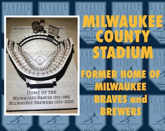 Milwaukee County Stadium - Maple Laser-Cut and Engraved