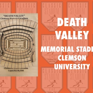Clemson Universität, Gedenkstätte Stadion - Ahorn Laser-Cut und Gravur
