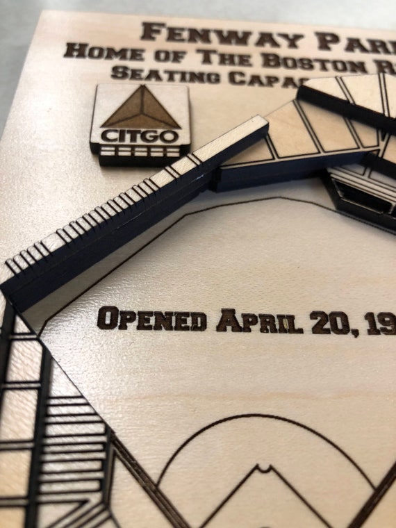 Fenway Park- Maple Laser-cut and Engraved Stadium - Etsy