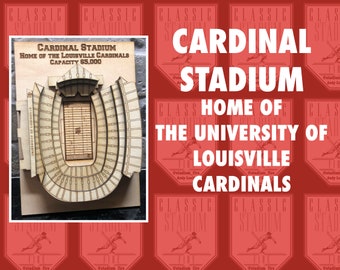 University of Louisville, Cardinal Stadium - Maple Laser-Cut and Engraved