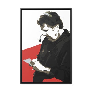 Coach Mike Leach Framed Matte Canvas Red, White, and Black image 1