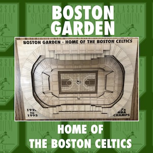 Historischer Boston Garden - Stadion aus Ahorn lasergeschnitten und graviert