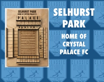 Selhurst Park Crystal Palace FC Stadium - Maple Laser-Cut and Engraved