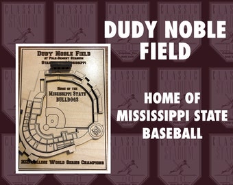 Dudy Noble Field - Mississippi State Bulldogs - laser cut and engraved