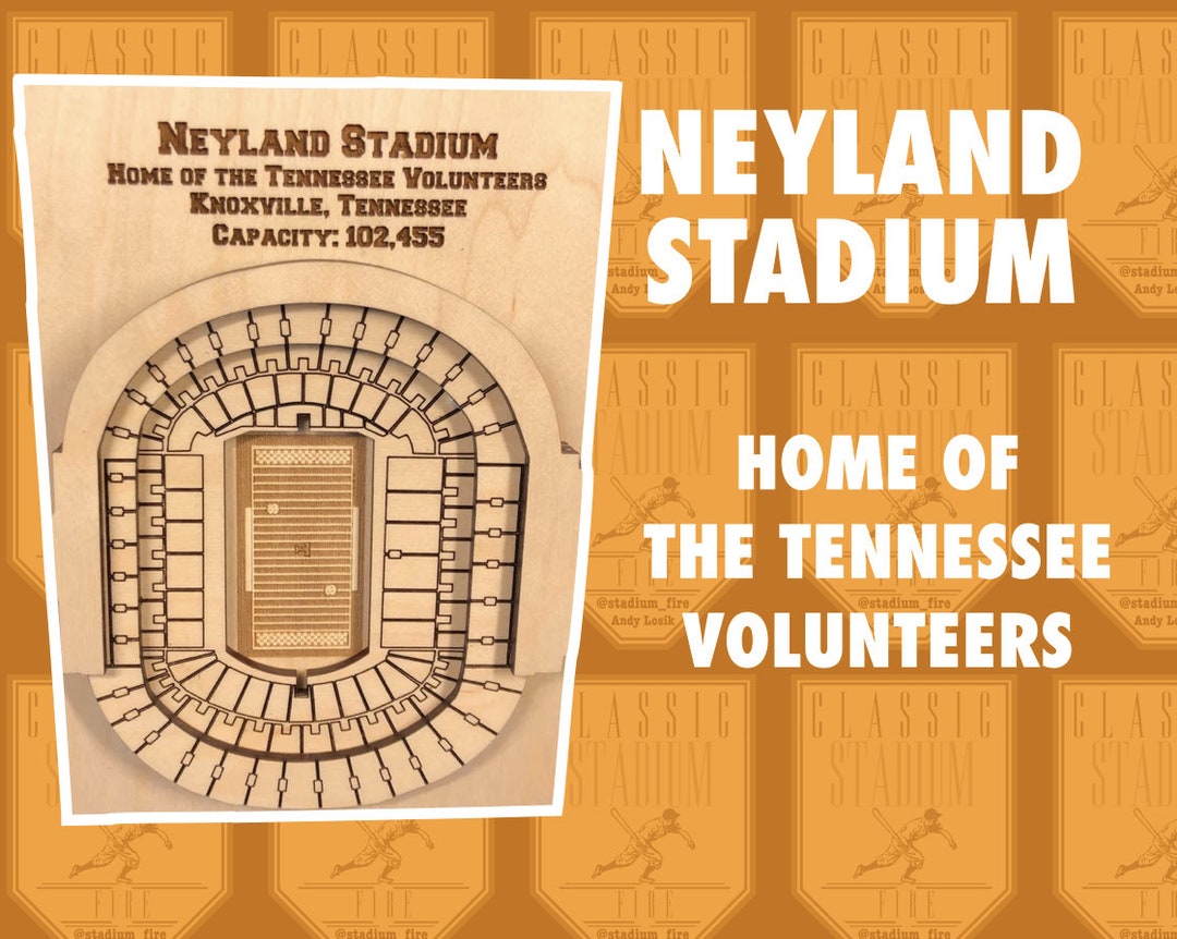 Tennessee Volunteers Neyland Stadium - Maple Laser-cut and Engraved - Etsy