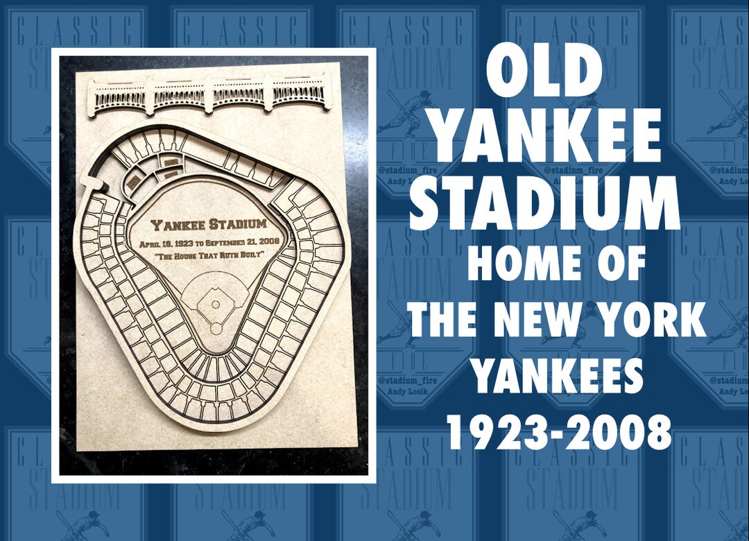 Old Yankee Stadium - Maple Laser-cut and Engraved - Etsy