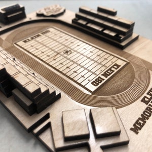 Klein Memorial Stadium Texas - Maple Laser-Cut and Engraved