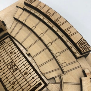 Mississippi State Bulldogs Davis Wade Stadium - Maple Laser-Cut and Engraved image 4