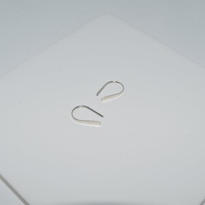 Tiny U Horseshoe earrings, Sterling Silver Gold 1/2 open upside down hoops, Modern minimalist Arc threaders, Girlfriend gift, Mom daughter image 6