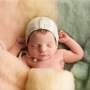 Atoll Bonnet, Strick Newborn Bonnet Muster, Strickmuster, PDF, Strick Newborn Prop Muster, Bonnet Pattern