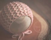 Leia Newborn Bonnet, Newborn Lace Bonnet Pattern, Knitting Pattern, Newborn Knit Pattern, Newborn Lace Knitting Bonnet Pattern