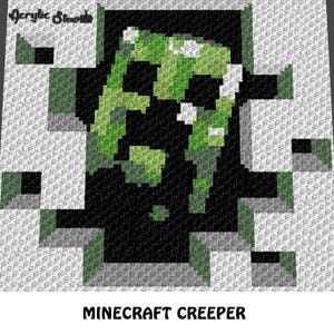 Graphgan Pattern - Corner to Corner - C2C - SC - Single Pixel PC Video Game Character Blanket Afghan Crochet Pattern Graphgan Chart