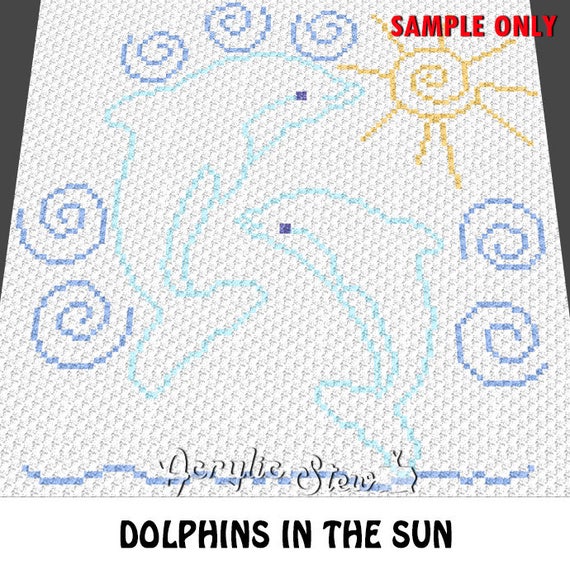 Crochet MINI C2C Dolphin Crochet Pattern C2C Graphs C2C Graphs C2C ...
