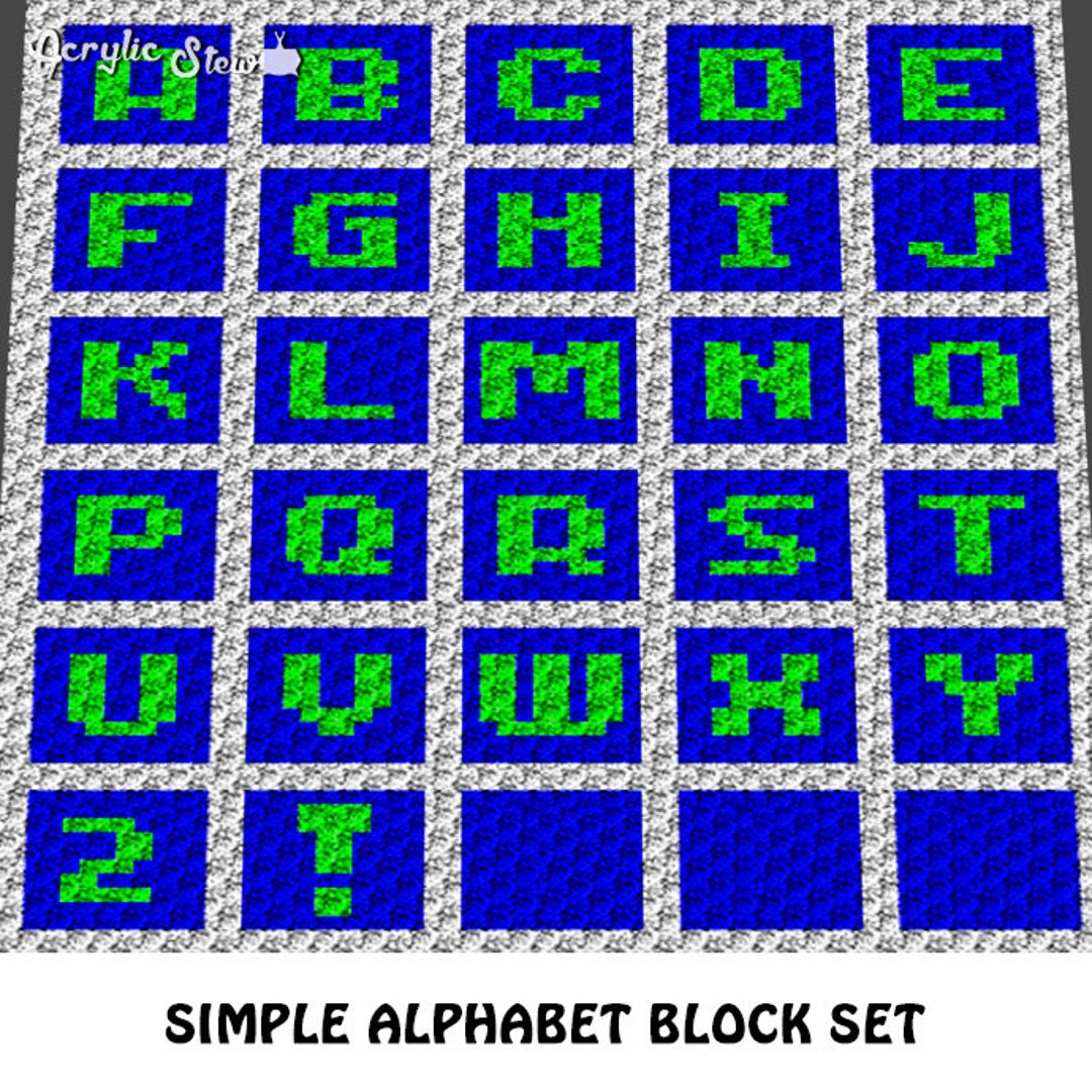 Graphgan Pattern - Corner to Corner - C2C Crochet - Alphabet A to Z ...